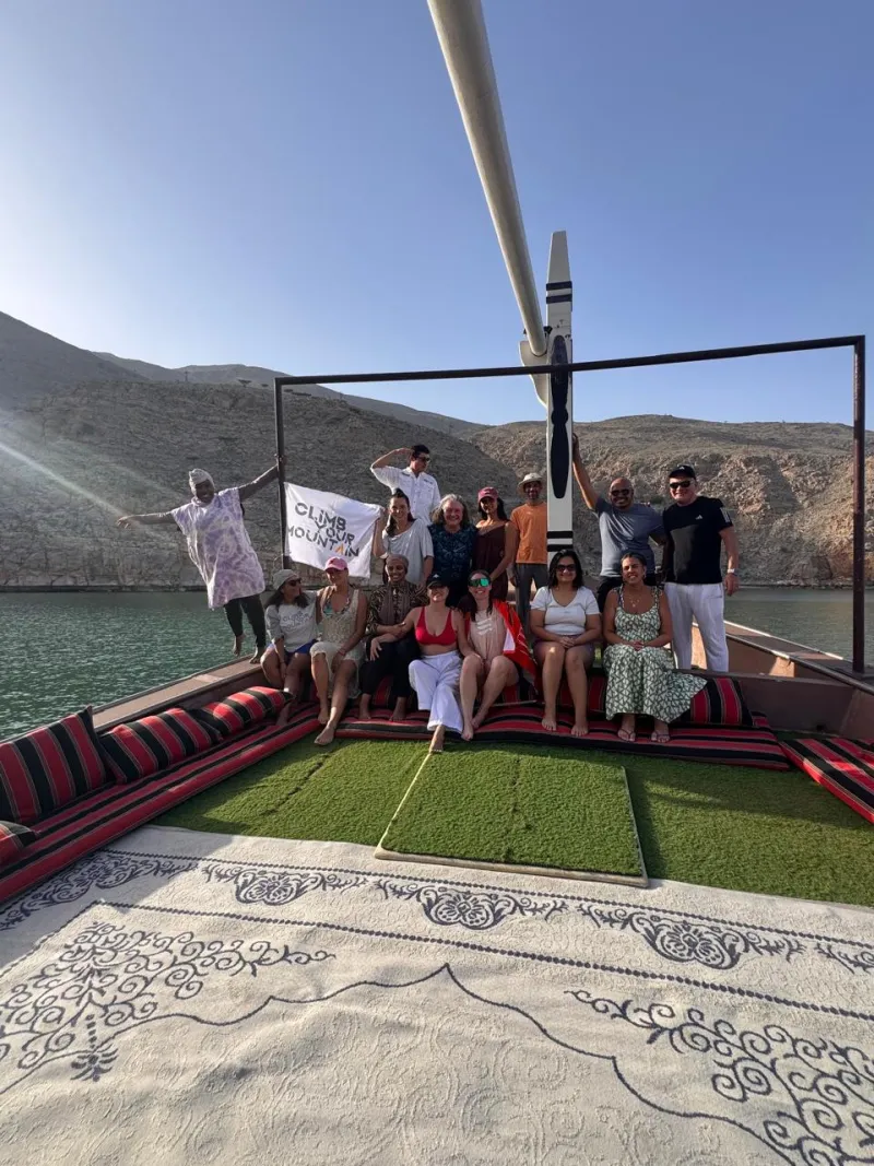 The group on the dhow deck