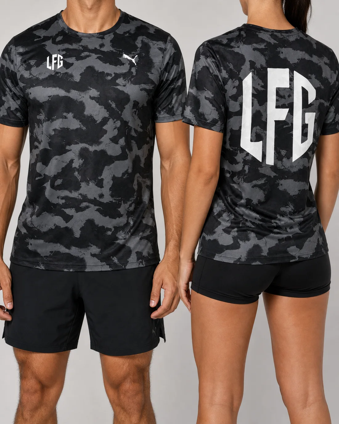 LFG x PUMA Tee - unisex fit, worn by him and her